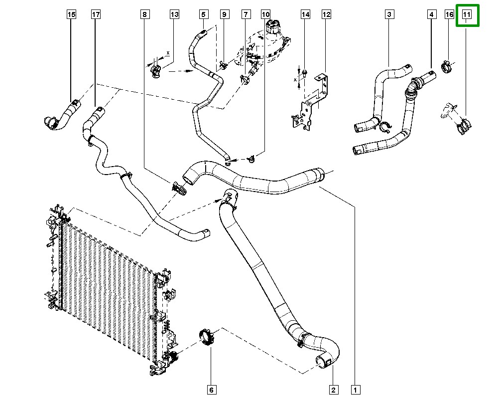 Presilha Clip Mangueira Radiador Ar Quente Renault Logan Sandero – 7703079857 - Imagem 4