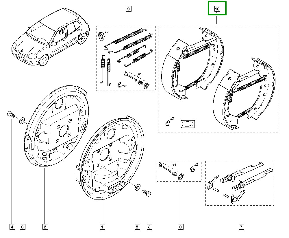 Lona de Freio Traseira Renault Clio II - 440601843r - Imagem 5