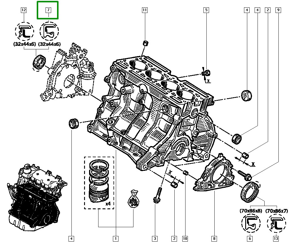 Retentor da Polia do Virabrequim Renault Sandero II - 7700873534 - Imagem 3