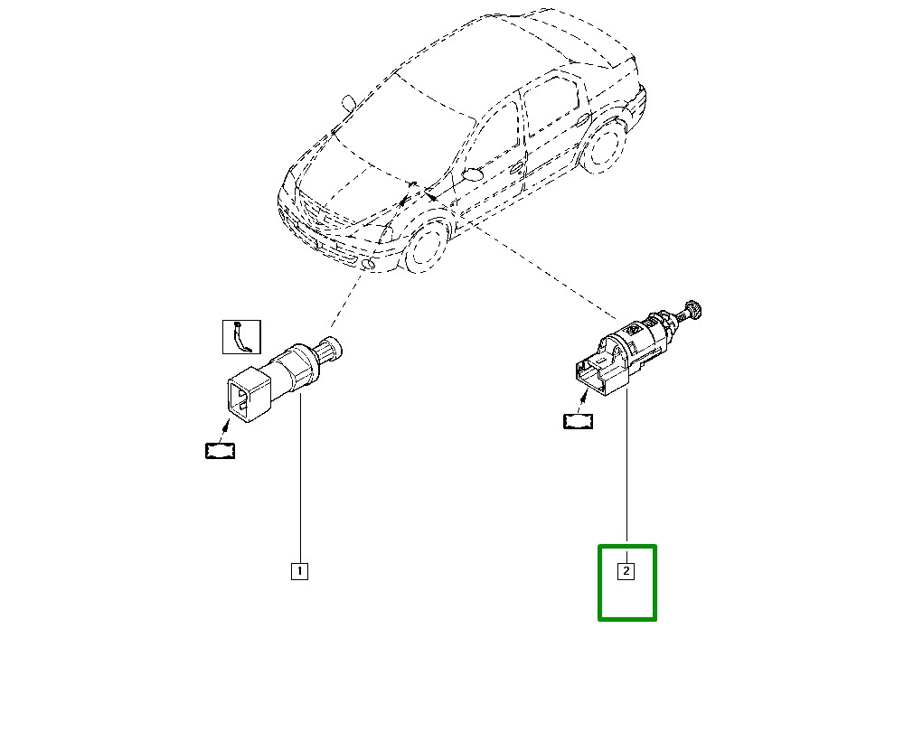 Interruptor Luz de Freio Renault Logan Sandero - 253206170r - Imagem 5