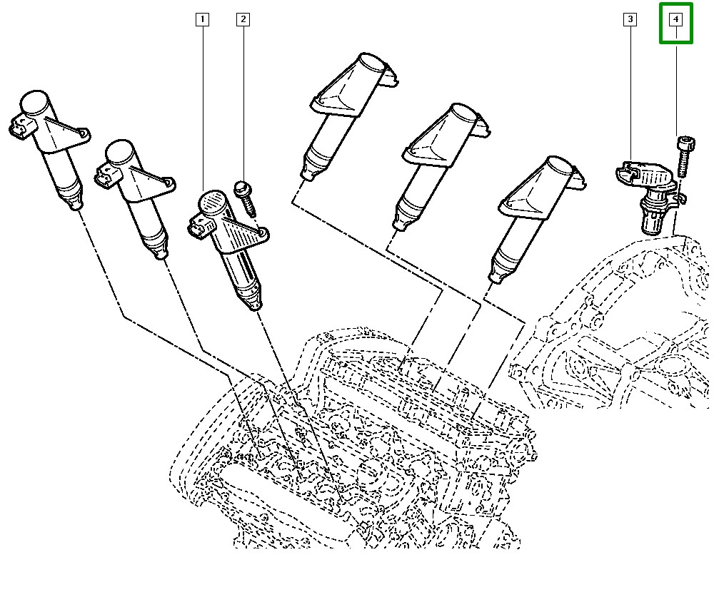 Parafuso de Aço Sensor de Rotação Renault Laguna II - 7703002809 - Imagem 2