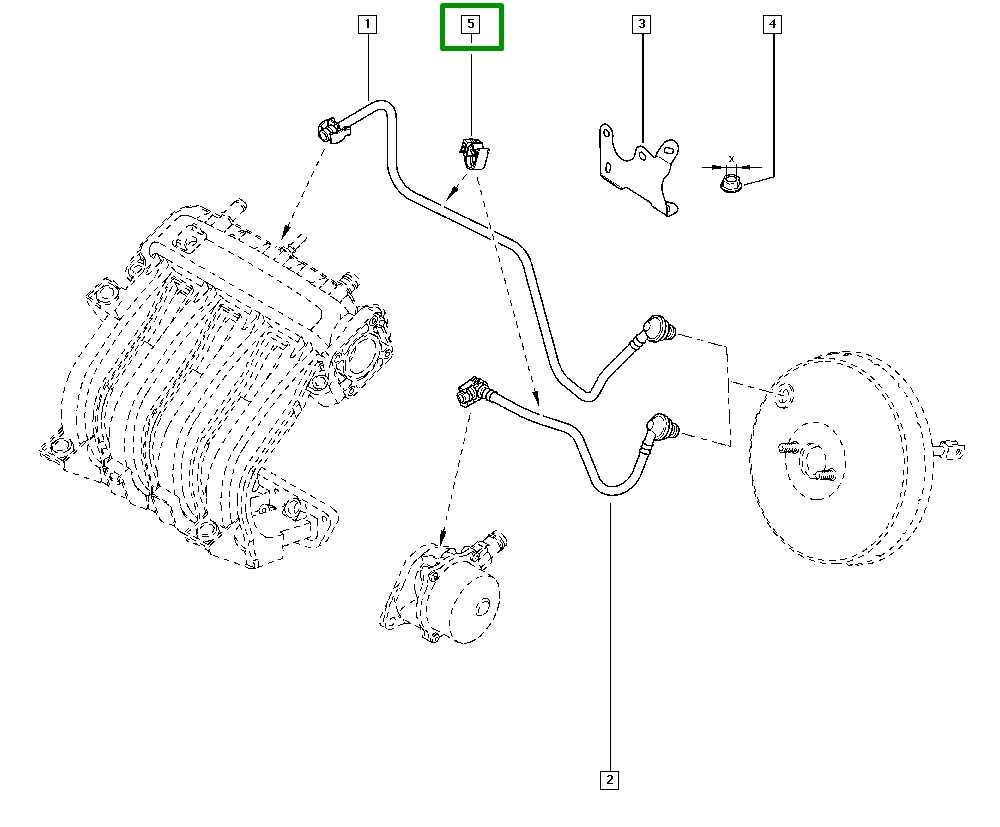 Presilha Plastica Fixação Mangueira do Hidrovacuo Renault Twingo - 7703079353 - Imagem 5