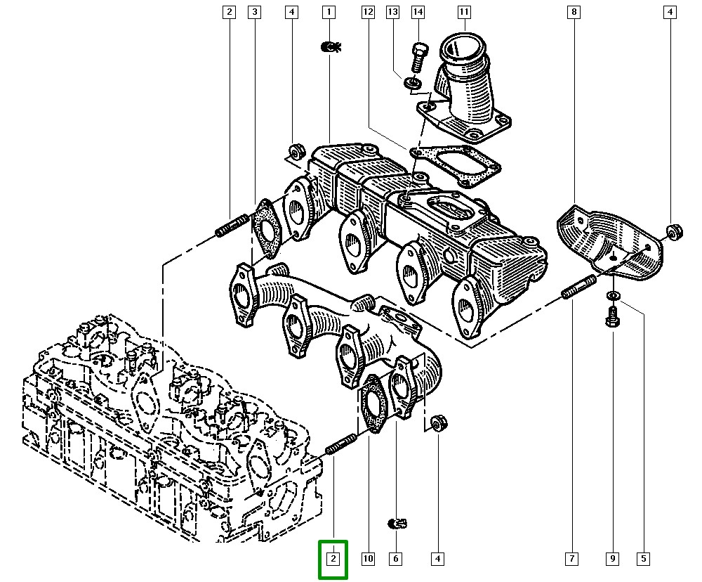 Prisioneiro Cabeçote do Motor M8 Renault Master II - 7703027025 - Imagem 3