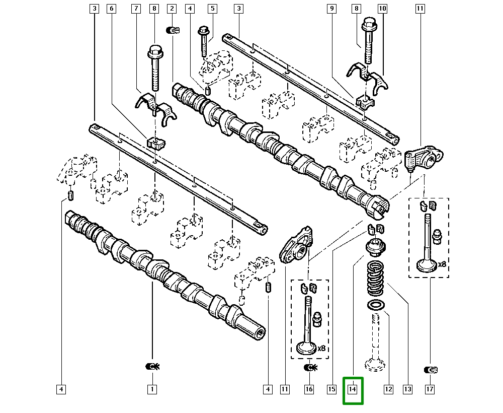 Prato de Apoio Mola da Valvula de Escape Renault Master II - 8200137590 - Imagem 3