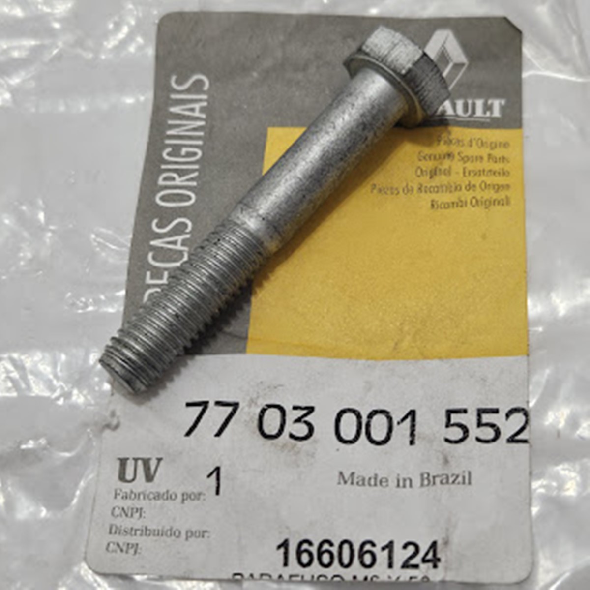 Parafuso de Aço Bomba de Oleo Renault Clio II - 7703001552