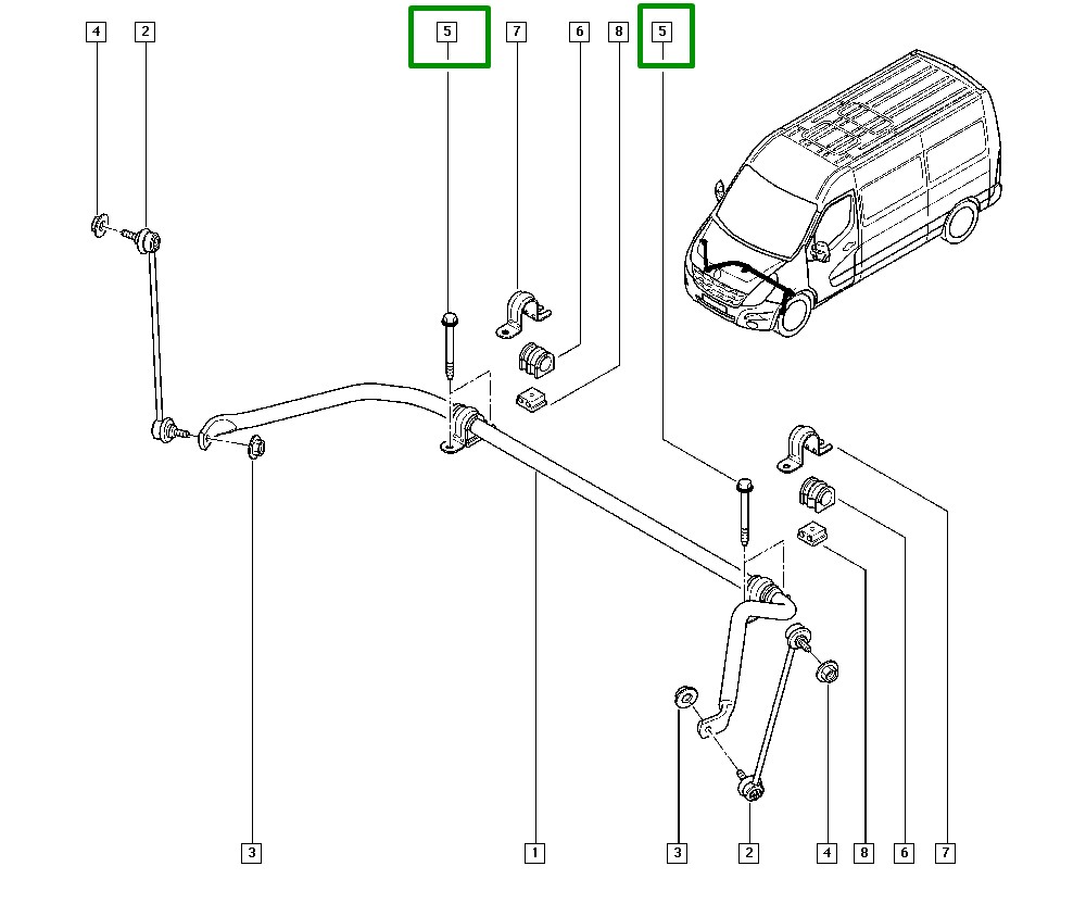 Parafuso de Aço Barra Estabilizadora Renault Master II - 7703602190 - Imagem 4