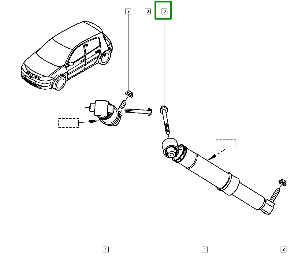 Parafuso de Aço Barra Estabilizadora Renault Master II - 7703602190 - Imagem 3