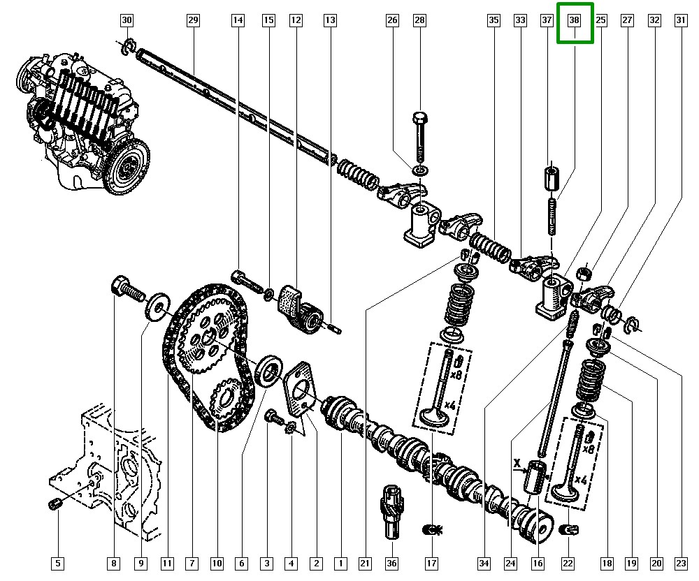 Parafuso de Aço Eixo do Balancim Renault Clio - 7703027113 - Imagem 3