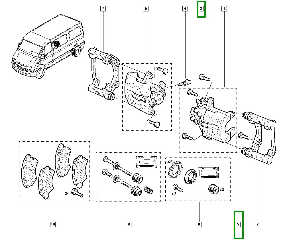 Parafuso de Aço Pinça de Freio Renault Master II - 7701057694 - Imagem 3