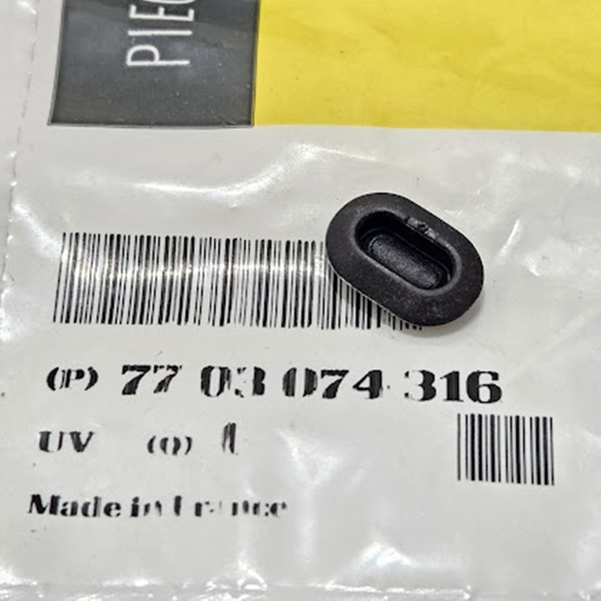 Tampão Borracha Interno Plug 6x12 Carroceria  Renault Duster - 7703074316