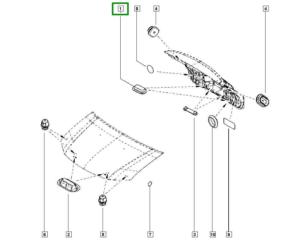 Tampão Borracha Interno Plug 6x12 Carroceria  Renault Duster - 7703074316 - Imagem 5