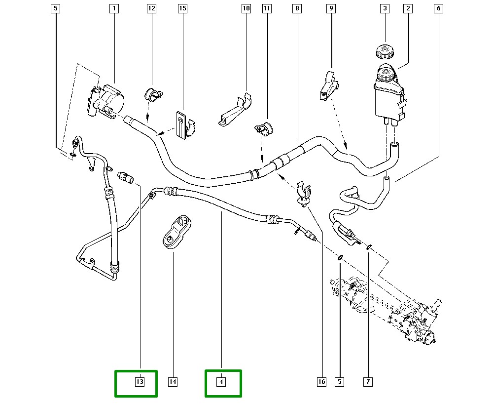 Mangueira Sistema Direção Hidraulica com Sensor Renault Symbol - 497207698r - Imagem 4