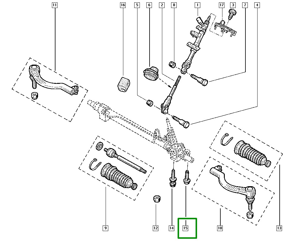 Parafuso de Aço Quadro de Suspenção Renault Twingo - 7703620058 - Imagem 3