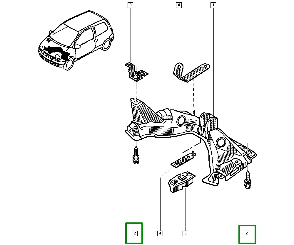 Parafuso de Aço Quadro de Suspenção Renault Twingo - 7703620058 - Imagem 4