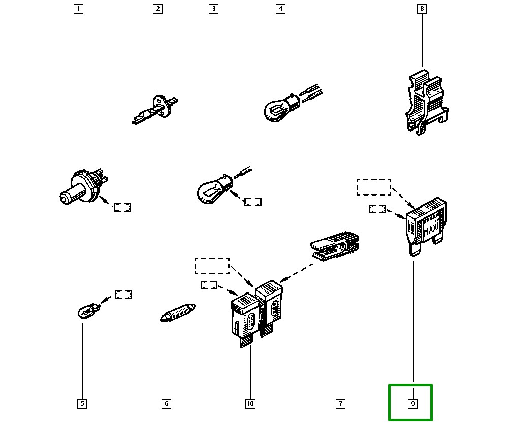 Fusivel 12v 60a Tensão Inferior a 1000v Renault Master II - 7700410542 - Imagem 2