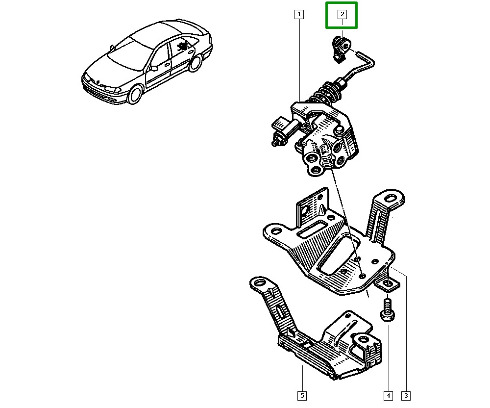 Presilha Fixação Haste da Valvula Limitadora do Freio Renault Laguna - 7700639125 - Imagem 3