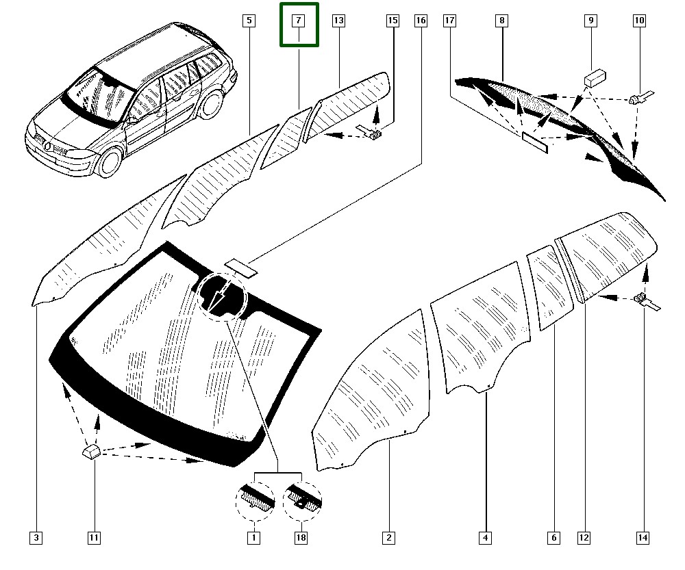Vidro Fixo Porta Traseira Direita Renault Megane II – 8200576689 - Imagem 3