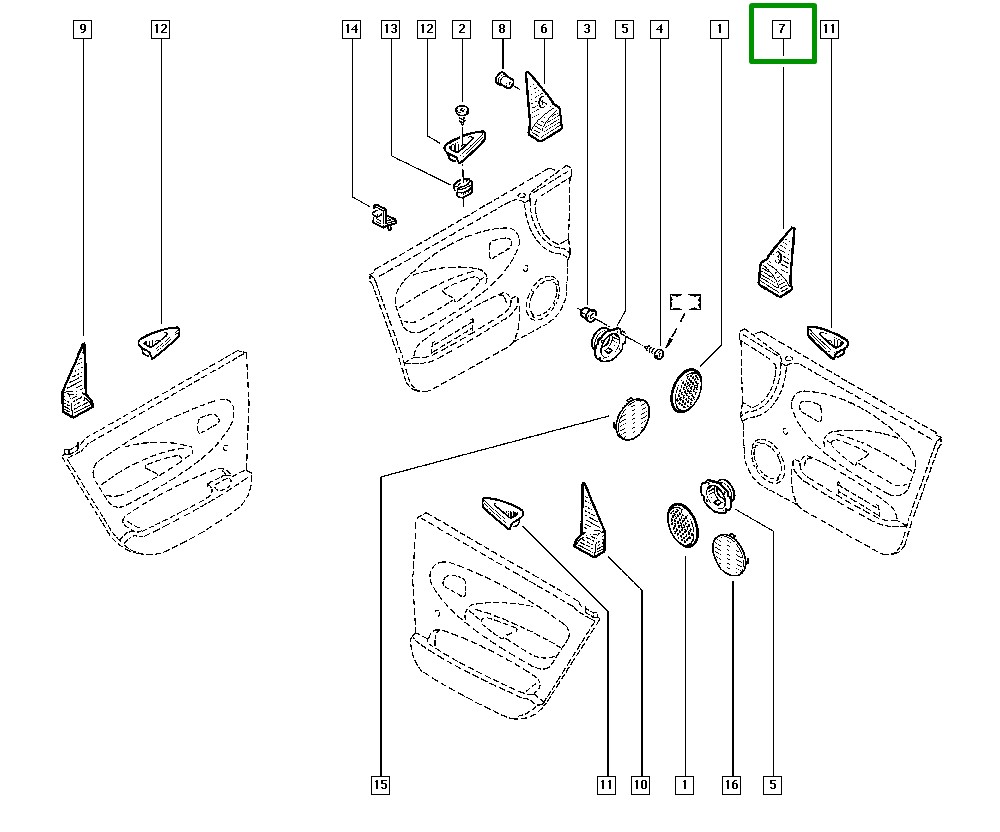 Acabamento Plastico do Retrovisor Interno Direito Renault Scenic - 7700431663 - Imagem 5