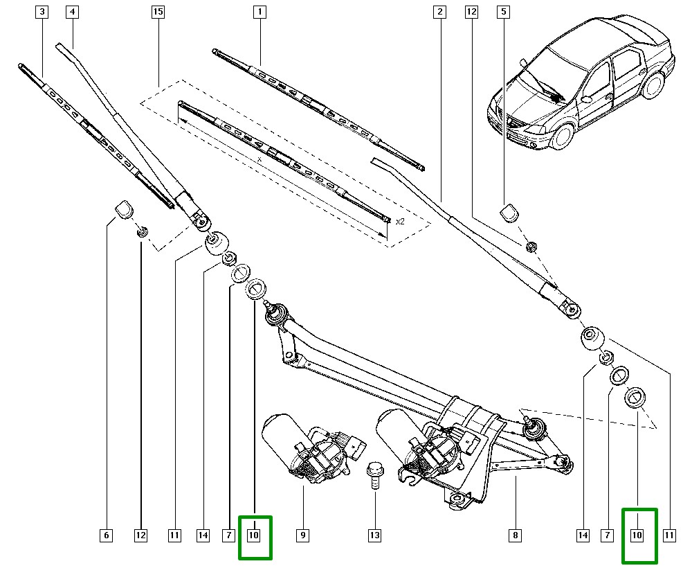 Arruela Lisa Motor do Limpador Renault Logan Sandero - 8000619045 - Imagem 3