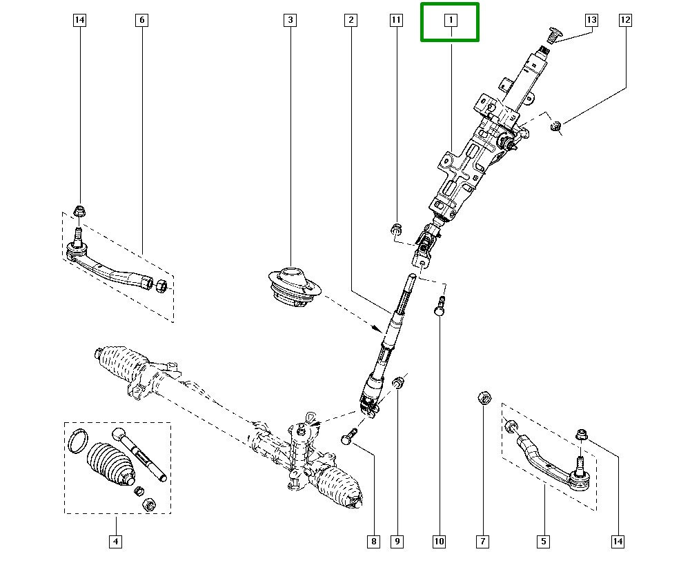 Coluna de Direção Escamoteavel Renault Master III - 488100012R - Imagem 3