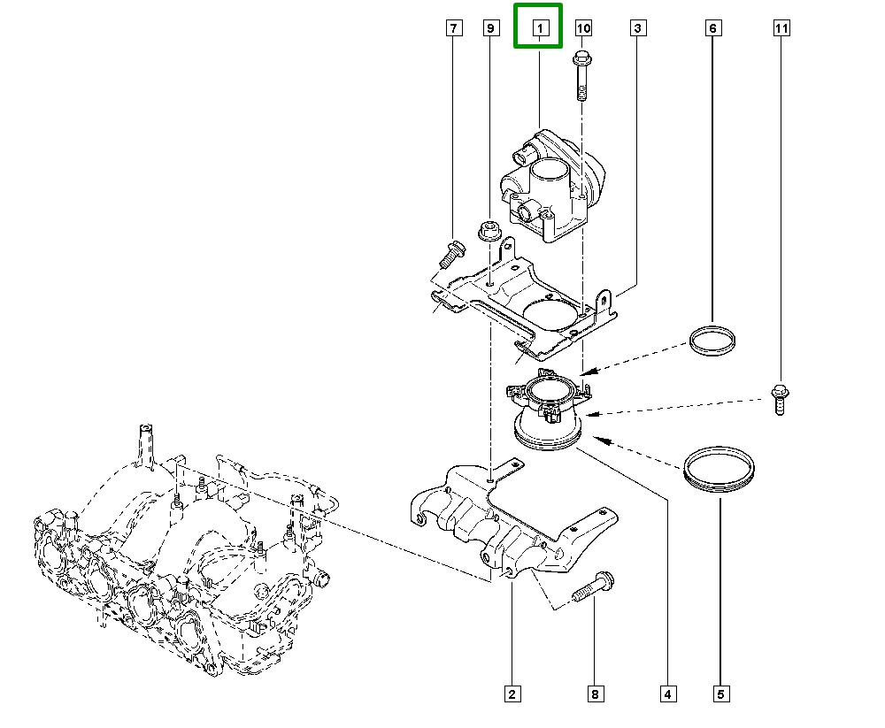 Corpo de Borboleta Renault Logan Sandero - 8200647826A - Imagem 3