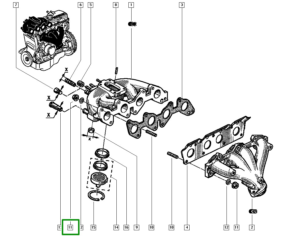 Porca de Aço M8-10 Escapamento Renault Master I - 7703033025 - Imagem 4