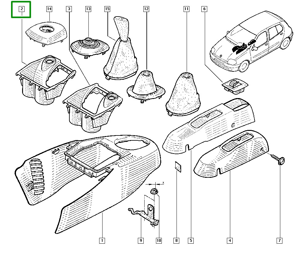 Porta Objeto Copo Console Central Renault Clio II - 8200966339 - Imagem 3