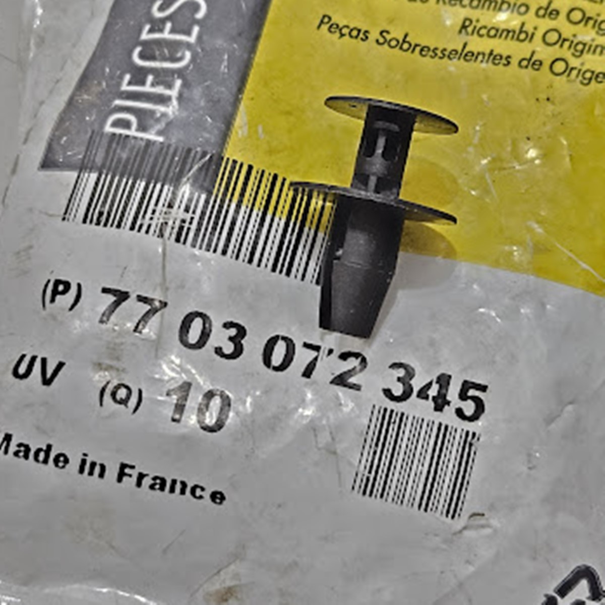 Presilha Plastica Parachoque Dianteiro Renault Twingo - 7703072345 - Imagem 3