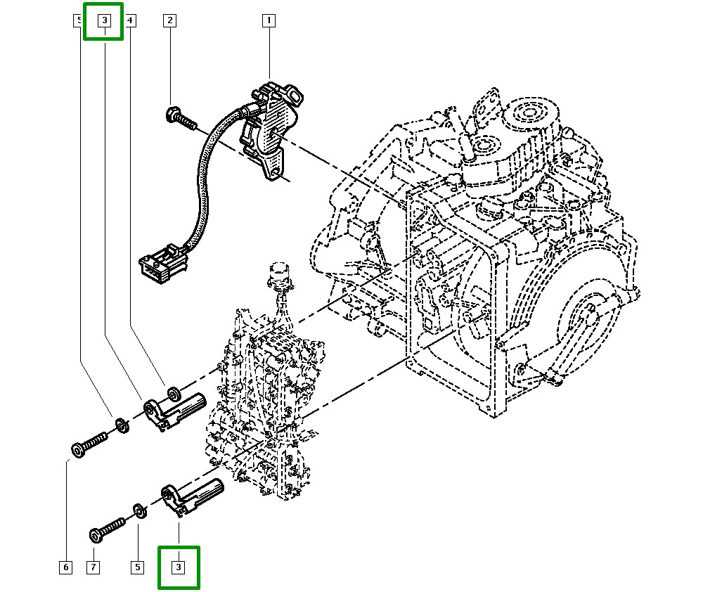 Sensor Rotação Transmissão Automatica Renault Laguna - 7701045247 - Imagem 3