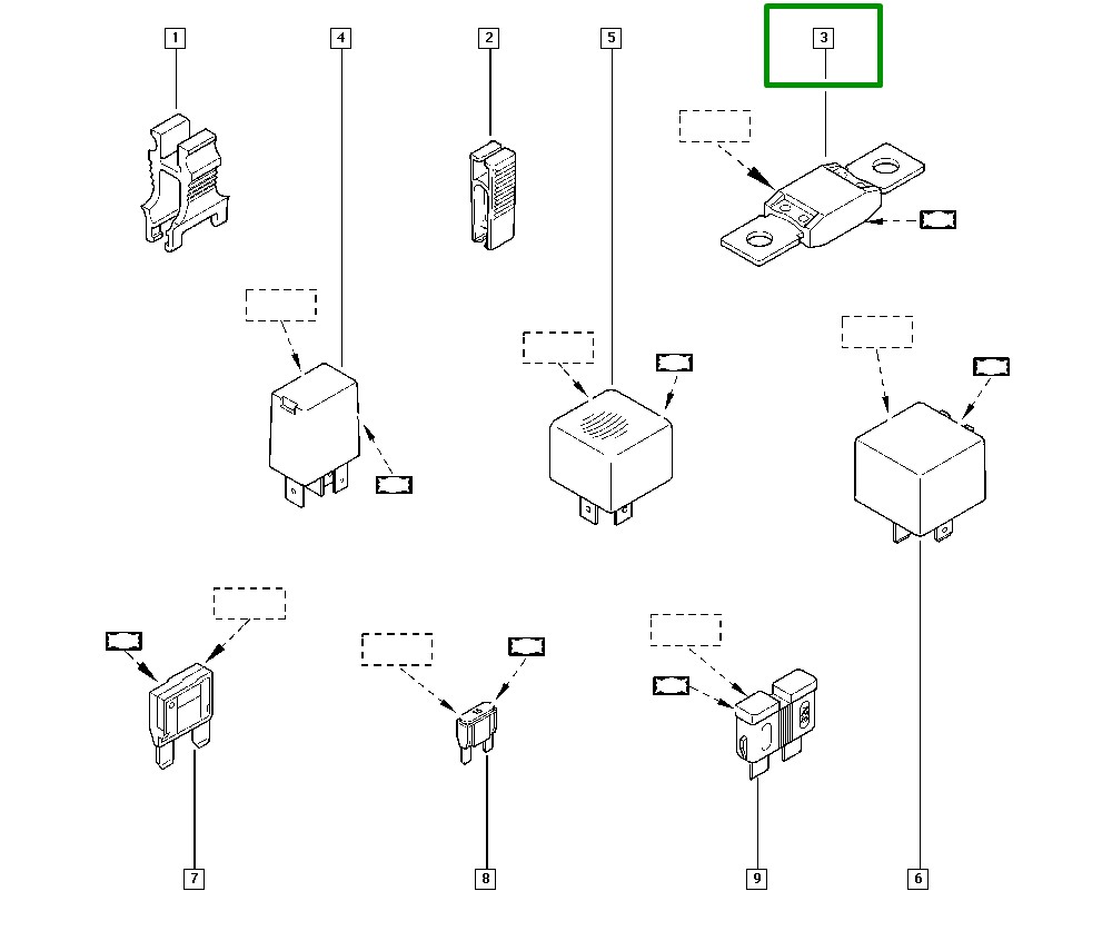 Fusivel Alta Tensão 70a Inferior a 1000v Renault Kangoo II - 8200895558 - Imagem 3