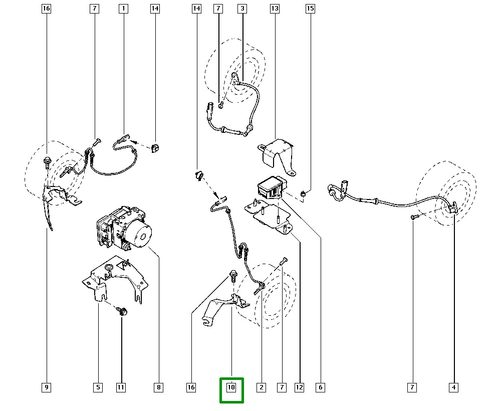 Suporte Fixação Sensor de Velocidade Roda Dianteira Renault Captur - 479608353r - Imagem 4