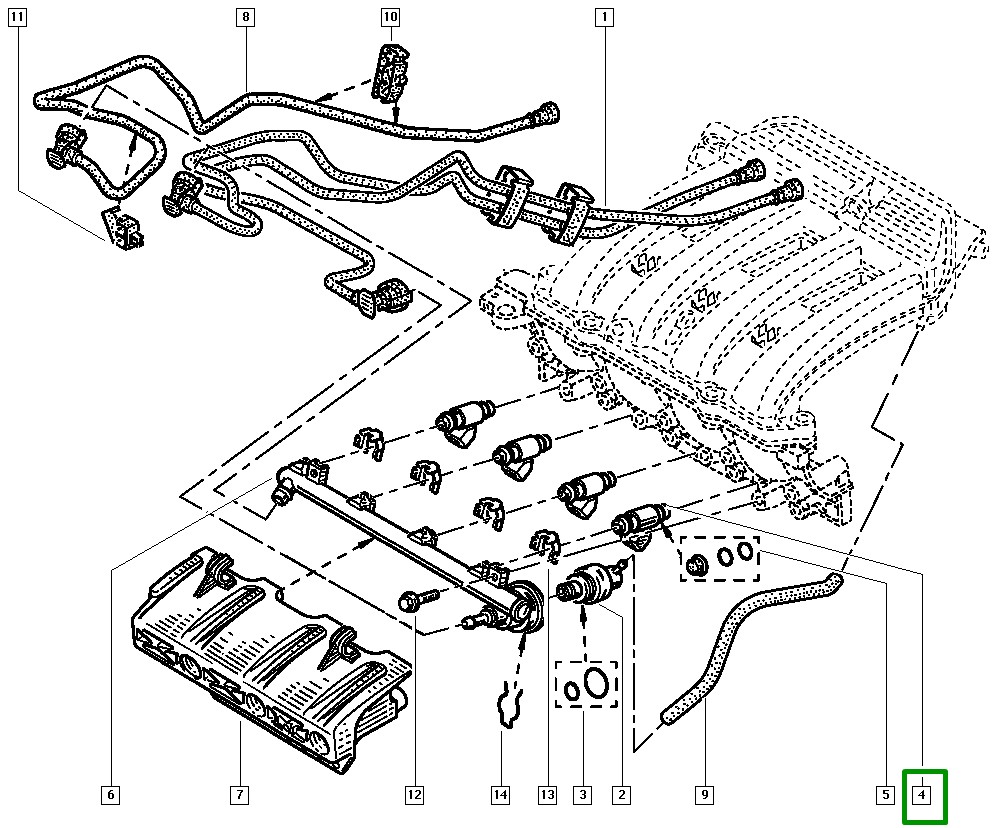 Bico Injetor Combustivel Renault Clio 1.6 16V - IWP143 - Imagem 4