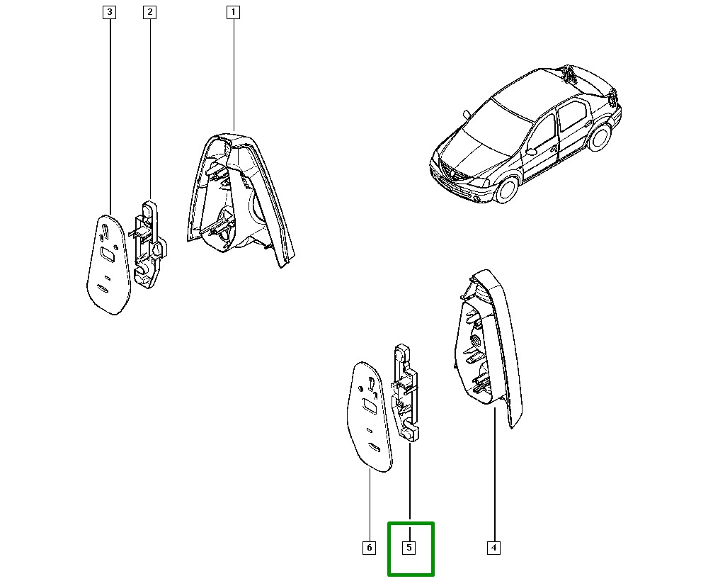 Circuito da Lanterna Traseira Esquerda Renault Logan Sandero - 6001550348 - Imagem 4