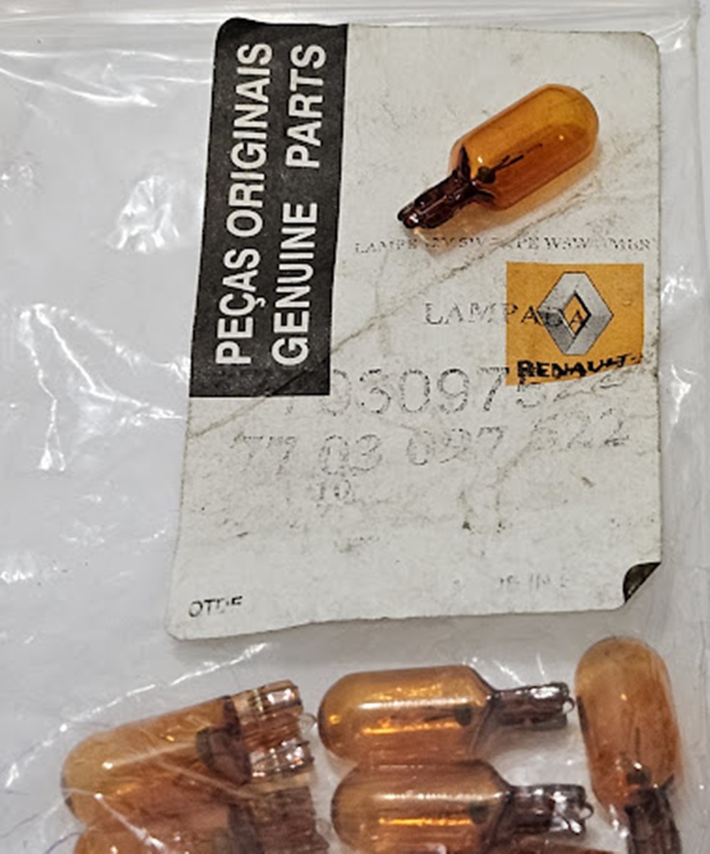 Lampada Laranja 5w Pisca Retrovisor Renault Logan Sandero - 7703097522 - Imagem 2