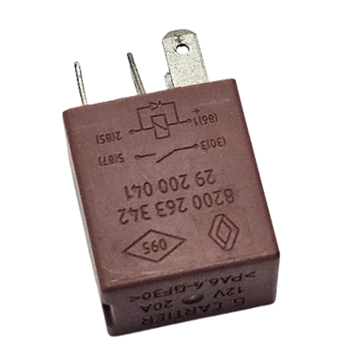 Rele Auxiliar Farois 4 Pinos 12v 20a Renault Logan Sandero I - 8200263342 - Imagem 5