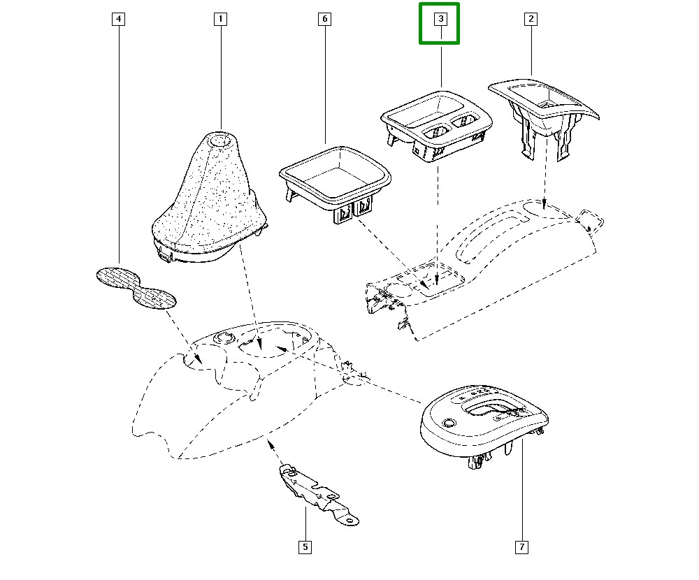 Suporte Interruptor Acionamento Botão do Vidro Eletrico Renault Logan Sandero - 8200606510 - Imagem 4
