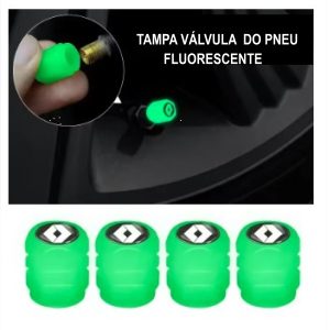 4 Hastes Valvula do Pneu Fluorescente Renault Clio - HVP001