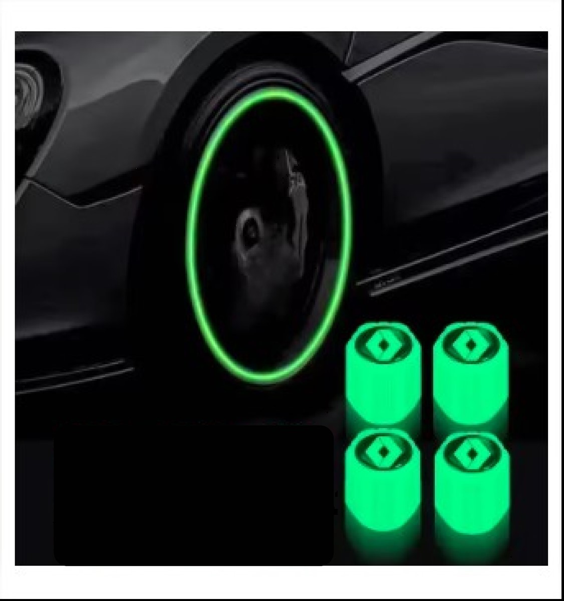 4 Hastes Valvula do Pneu Fluorescente Renault Clio - HVP001 - Imagem 2